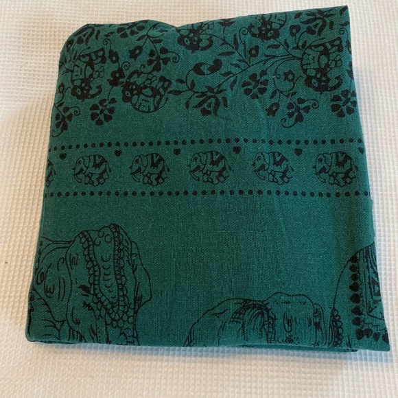 Green Printed Crossbody Shoulder Hippie Boho Messenger Cotton Bag - Picture 13 of 13